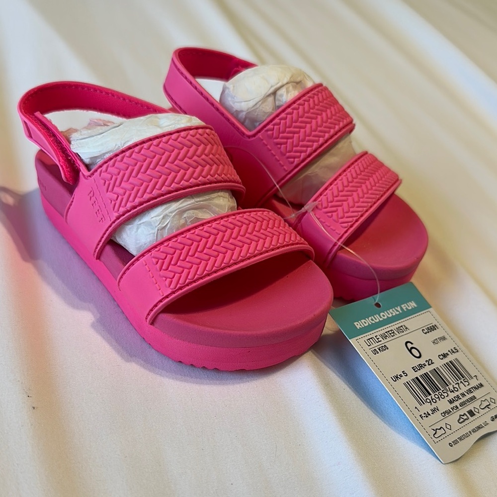 Reef Kids Pink Little Walker Sandals - Size 6
